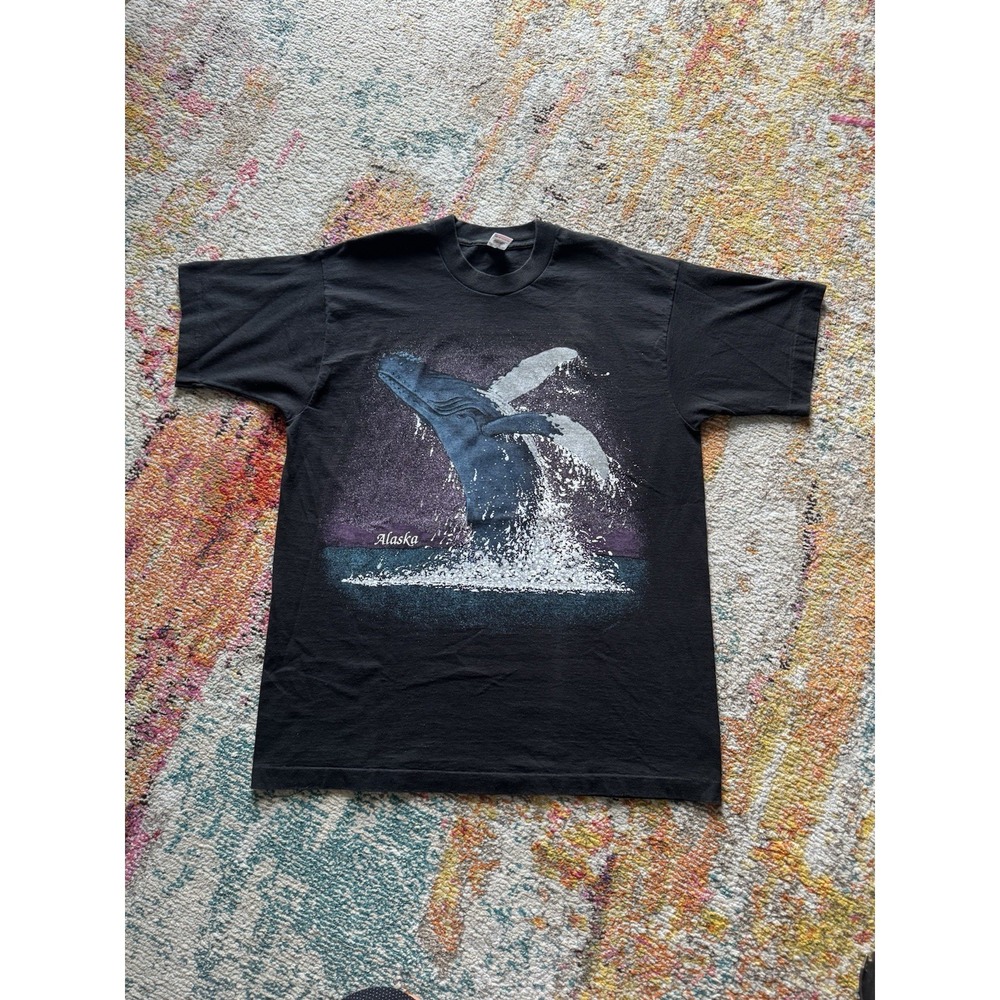Vintage 90s Alaska Whale Watcher T-Shirt XL Single Stitch